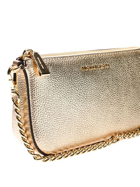 michael kors gold sequin wristlet|Michael Kors jet set crossover.